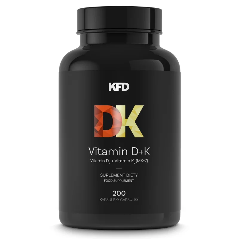 KFD D3 + K2 MK-7 Natto 200 kaps - Witamina D i K dla zdrowych kości