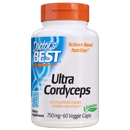 Doctor's Best Ultra Cordyceps 750mg - Adaptogen na stres i witalność