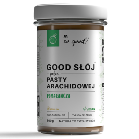 Fitness Authority Good Słój Pasta Arachidowa Pomarańcza 500g - Zdrowa Żywność