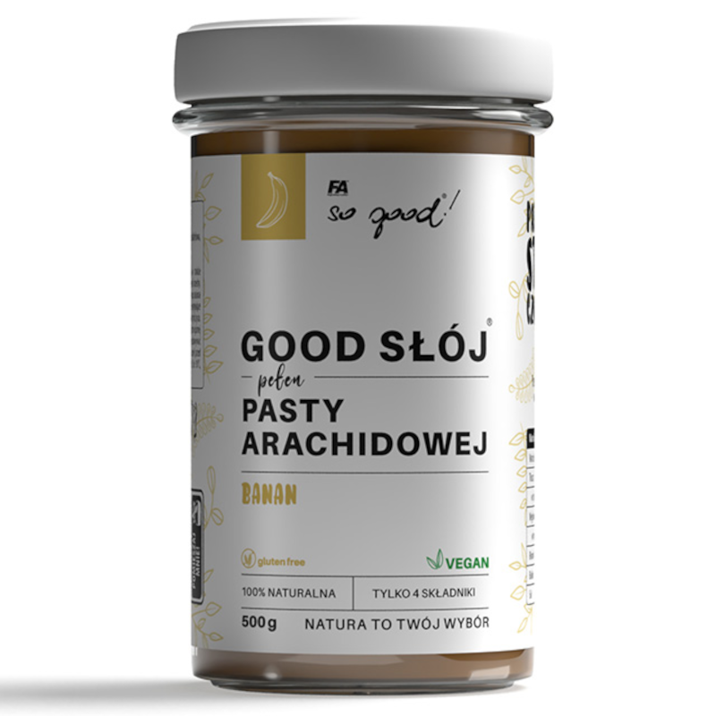 Fitness Authority Good Słój - Pasta Arachidowa Bananowa 500g | Biotechsklep.pl