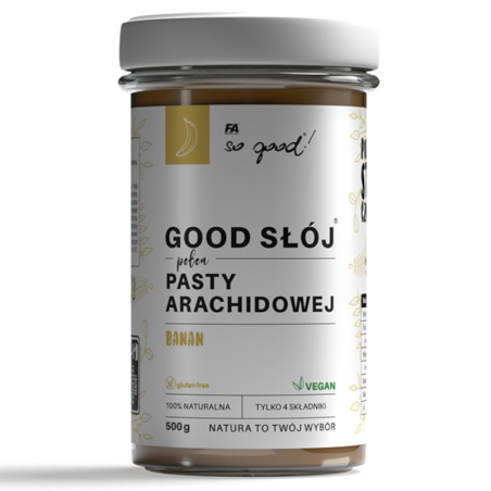 Fitness Authority Good Słój - Pasta Arachidowa Bananowa 500g | Biotechsklep.pl
