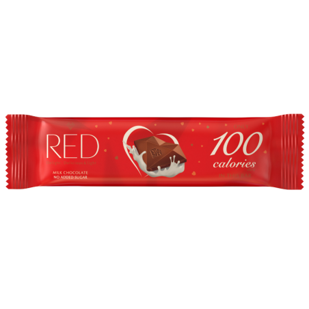 Red Delight Czekolada Mleczna Bez Cukru 26g - Zdrowa Przekąska