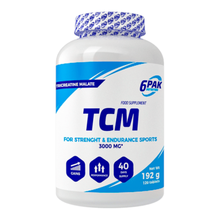 6PAK Nutrition TCM Kreatyna Jabłczan 120tab - Energia i Siła
