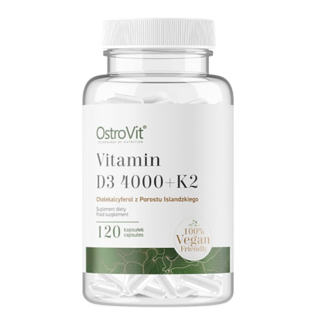 OstroVit Vitamin D3 4000 + K2 Vege - Wzmocnij kości i odporność!