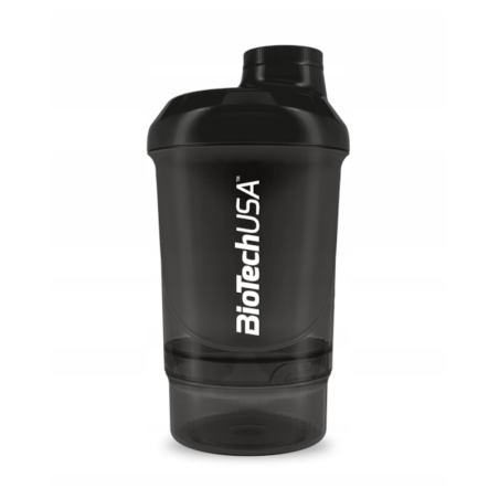 BioTechUSA Wave+ Nano Shaker 300ml+150ml Czarny - Shakery i Bidony