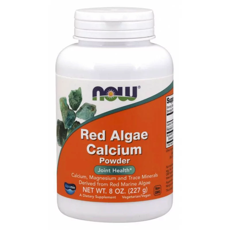 NOW Foods Red Algae Calcium Powder 227g - Wapń z alg morskich