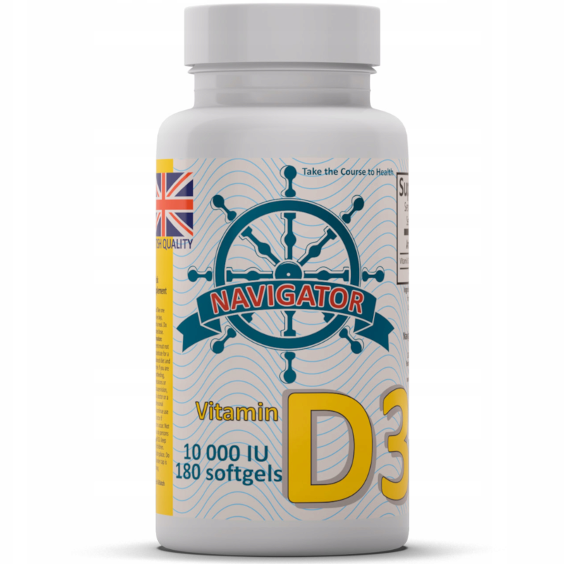 Navigator Vitamin D 10000IU - 180 kapsułek żelowych | Biotechsklep.pl