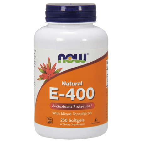 NOW Foods Witamina E-400 Natural 250 Softgels - Witamina Młodości