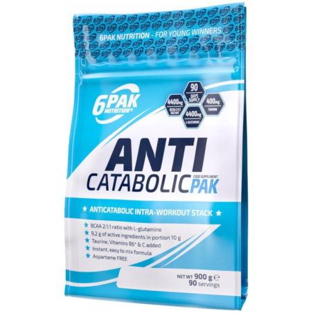 6PAK Anticatabolic 900g - Aminokwasy BCAA, Glutamina, Regeneracja