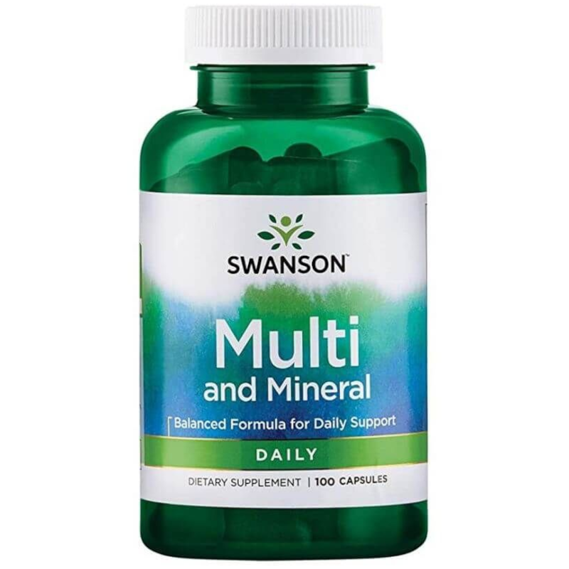 Swanson Daily Multivitamin & Mineral 100 kaps - Kompleks witamin i minerałów