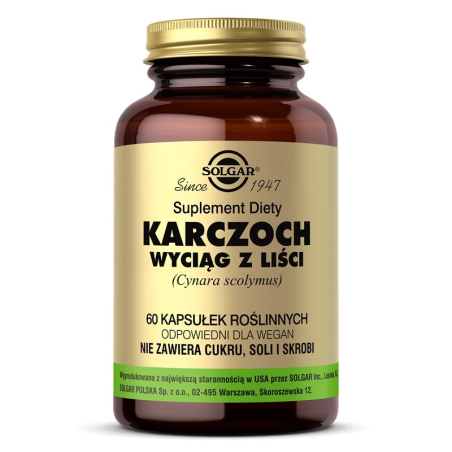 Solgar Karczoch Wyciąg Liści - wsparcie wątroby i trawienia
