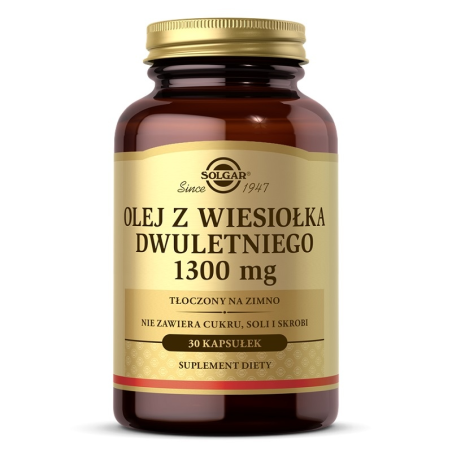 Solgar Olej z Wiesiołka 1300mg 30 kaps - na cholesterol i odporność