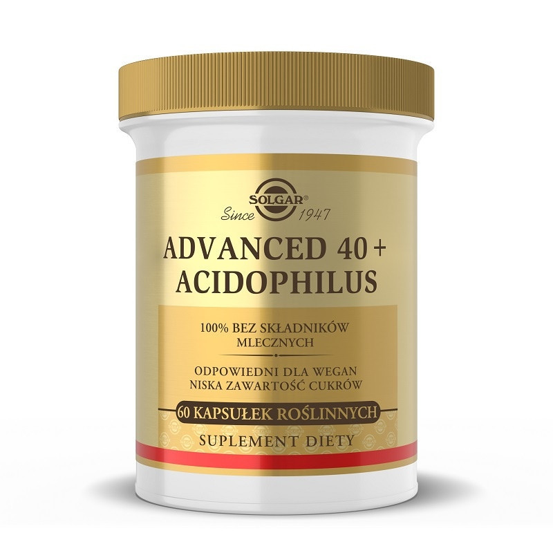 Solgar Advanced 40+ Acidophilus 60 kaps - Probiotyki dla osób po 40