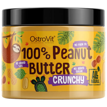 OstroVit Peanut Butter Crunchy 500g - Masło Orzechowe Arachidowe