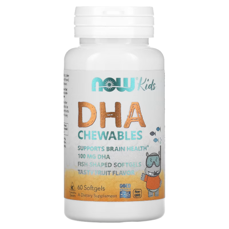 NOW Foods DHA Kids Chewable 100mg - Omega-3 dla dzieci
