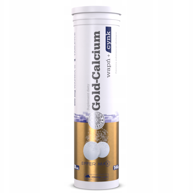 Olimp Gold Calcium + Cynk 20tab - Wapń i Cynk dla mocnych kości i odporności