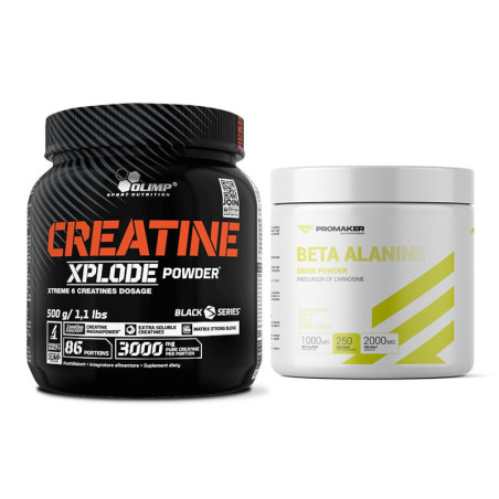 Olimp Creatine Xplode + Beta-Alanine - Zestaw na Siłę i Wytrzymałość