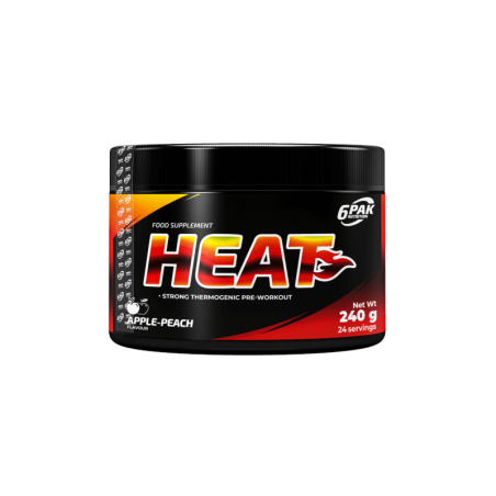 6PAK Nutrition Heat 240g Jabłko Brzoskwinia - Przedtreningówka