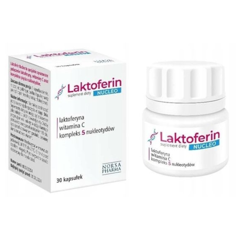 Norsa Pharma Laktoferin Nucleo 30 kaps - Wzmocnienie Odporności