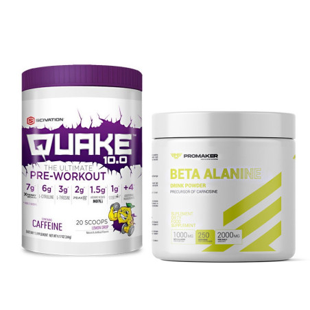 Scivation Quake 10.0 + Promaker Beta-Alanine - Zestaw Przedtreningowy