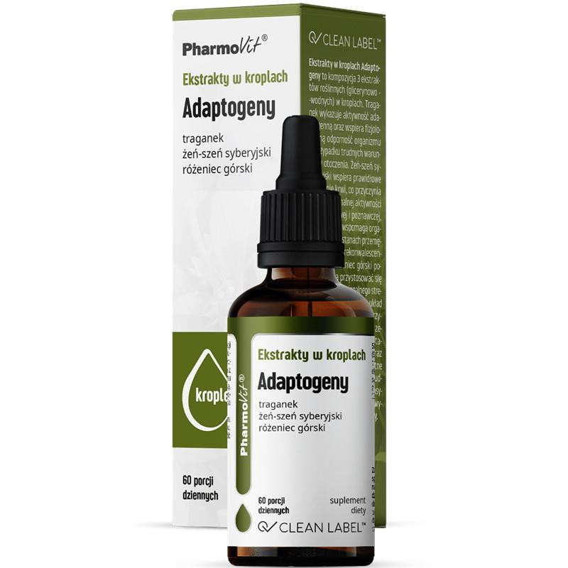 Pharmovit Adaptogeny 30ml - Wsparcie Mózgu i Koncentracji
