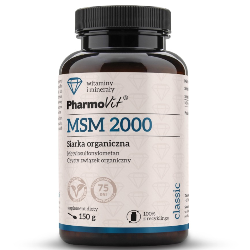 Pharmovit MSM 2000 Siarka Organiczna 150g - Regeneracja Stawów