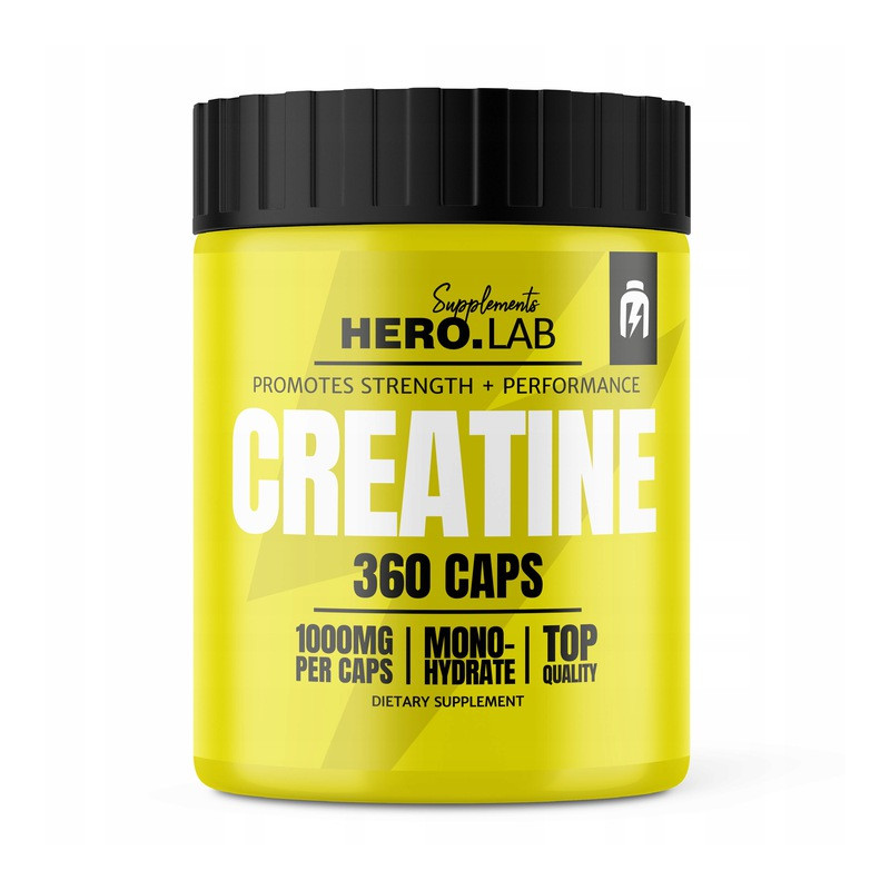 Hiro Lab Creatine 360 kaps. - Monohydrat Kreatyny dla Siły i Masy
