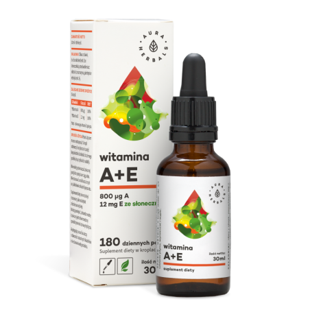 Aura Herbals Witamina A+E Liquid 30ml - Wsparcie dla zdrowia
