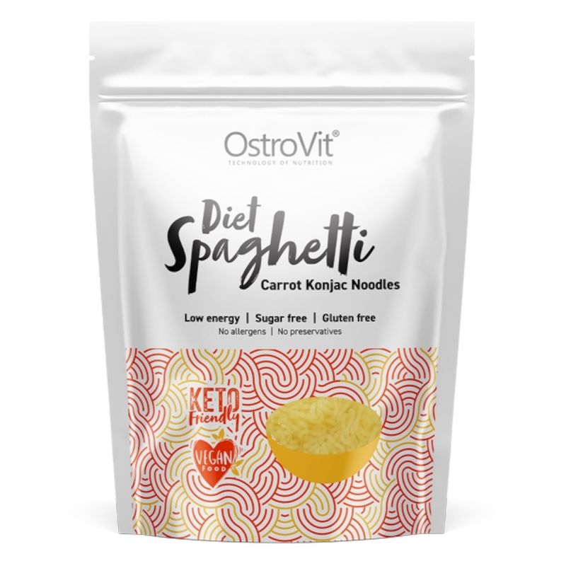 OstroVit Diet Spaghetti Carrot Konjac 400g - Niskokaloryczny makaron