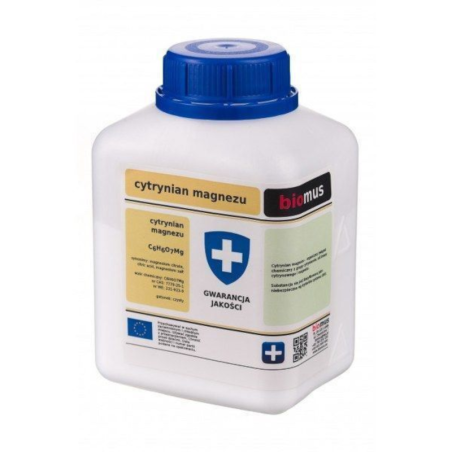Biomus Cytrynian Magnezu 100g - Magnez na skurcze, stres i energię