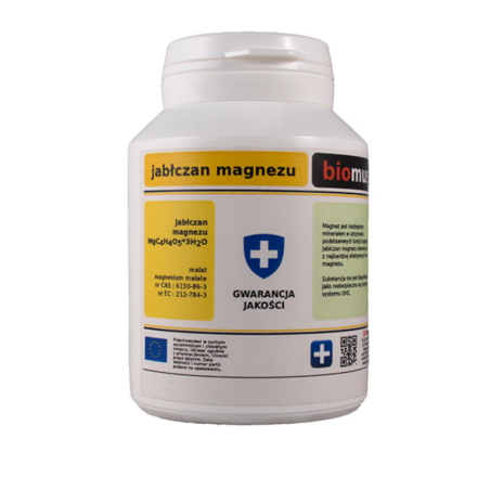 Biomus Jabłczan Magnezu 100g - Suplement Magnezu w Proszku