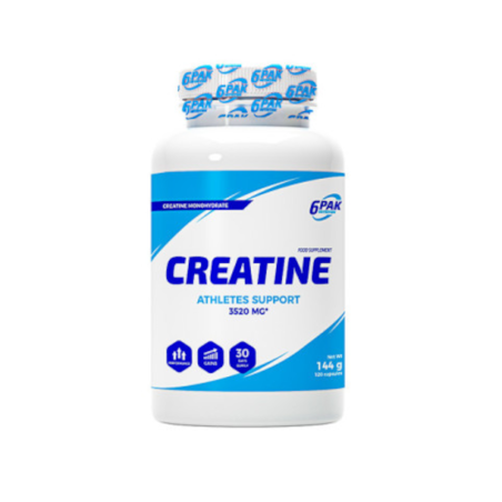 6PAK Creatine Monohydrate - Kreatyna w kapsułkach dla siły i masy