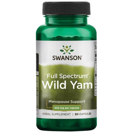 Swanson Wild Yam 400mg 60kaps - Kobieca Kondycja