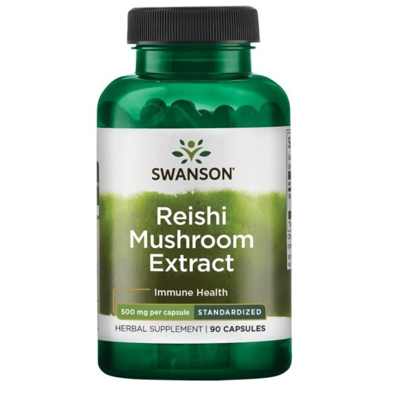 Swanson Reishi Mushroom Extract 500mg 90kaps | Adaptogen na stres