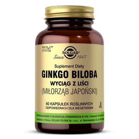 Solgar Ginkgo Biloba 60mg - Pamięć i Koncentracja