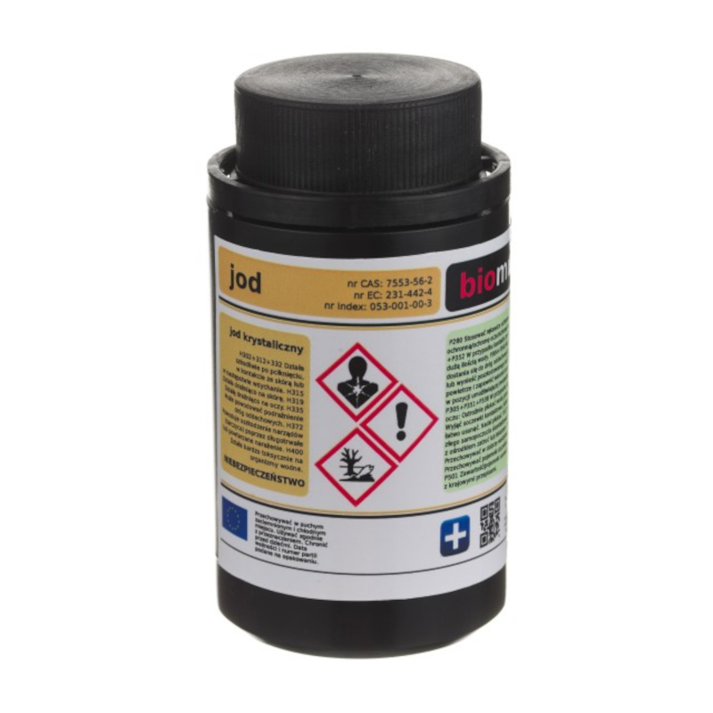Biomus Jod Krystaliczny 25g - Czysty Jod dla Kobiet i Mężczyzn