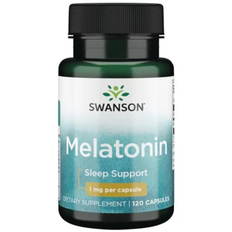 Swanson Melatonina 1mg 120kaps - na dobry sen