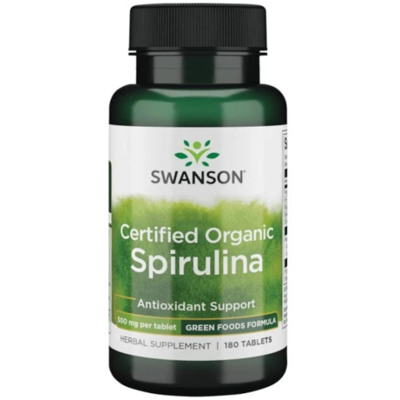 Swanson Spirulina Certified 180tab - Wsparcie Trawienia i Kontrola Wagi