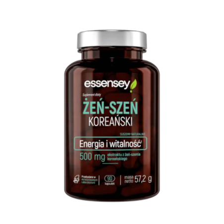 Essensey Żeń-szeń Koreański 90kaps - Energia i Witalność