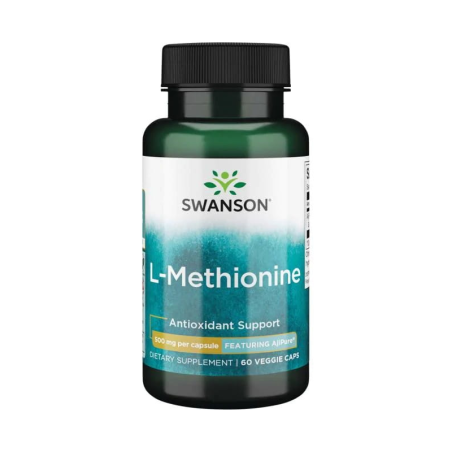 Swanson L-Metionina 500mg 60 kaps. - Detoks i wsparcie organizmu