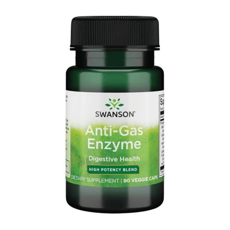 Swanson Anti-Gas Enzyme 90 kaps - Enzymy Trawienne na Wzdęcia