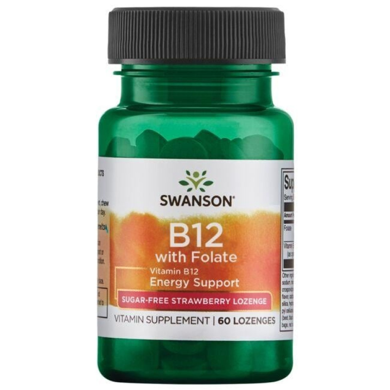Swanson Witamina B-12 & Kwas Foliowy 60 tab - Witamina B Complex - Energia i Zdrowie | biotechsklep.pl