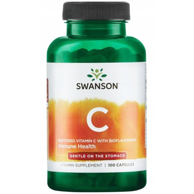 Swanson Witamina C500 Buforowana + Bioflawonoidy 100 kaps - Kup Teraz!