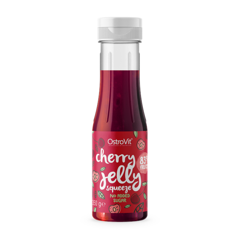 OstroVit Jelly Squeeze Wiśniowy 350g - Frużelina Bez Cukru
