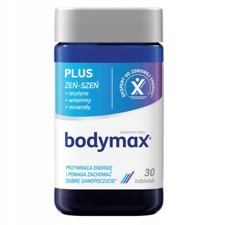 Bodymax Plus - Witaminy i Minerały z Żeń-szeniem - 30 kaps.