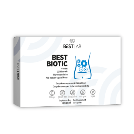 Best Lab BestBiotic Probiotyki 30 kaps - Wsparcie Jelit