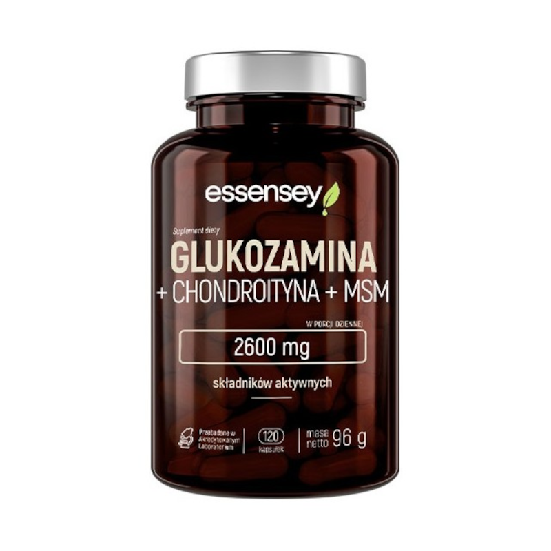 Essensey Glukozamina Chondroityna MSM 120kaps - Regeneracja Stawów