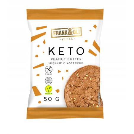 Frank&Oli Keto Ciastko Masło Orzechowe 50g - Dietetyczna Przekąska KETO