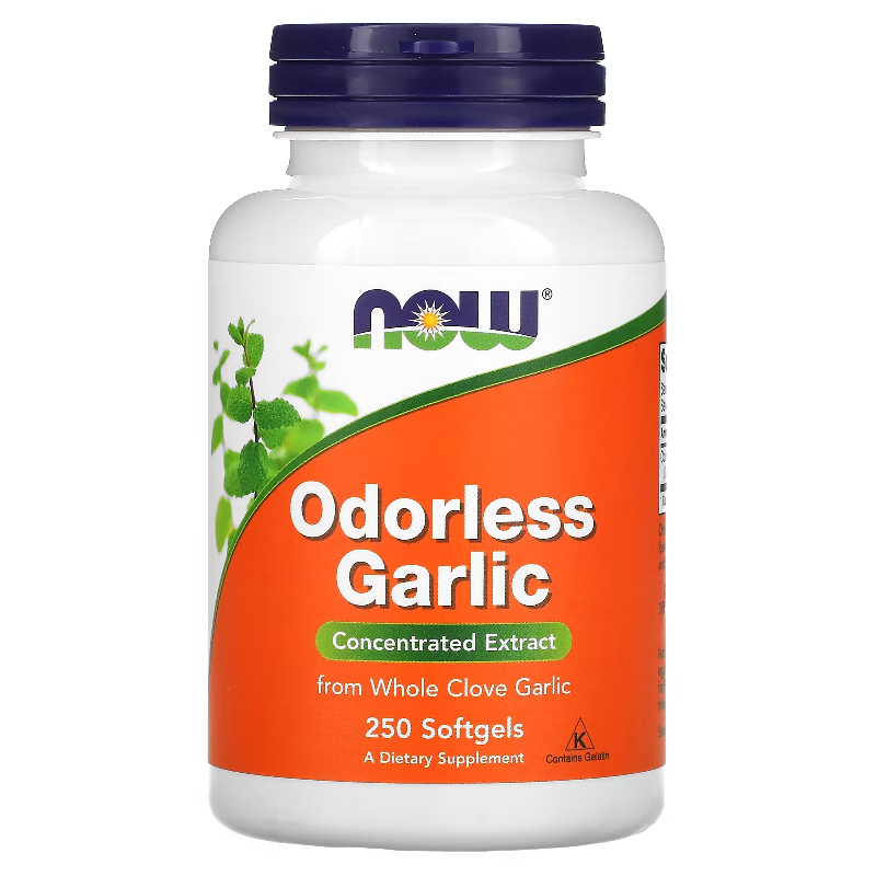 NOW Foods Odorless Garlic 250 softgels - wsparcie odporności