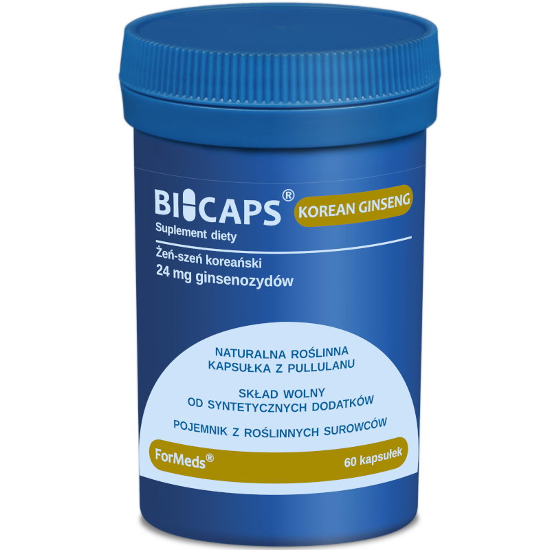 ForMeds Bicaps Korean Ginseng 60kaps - Żeń-szeń Koreański na witalność